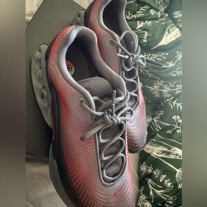 Nike Air Max red and gray men's shoes